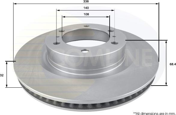 Comline ADC2505V - Тормозной диск unicars.by