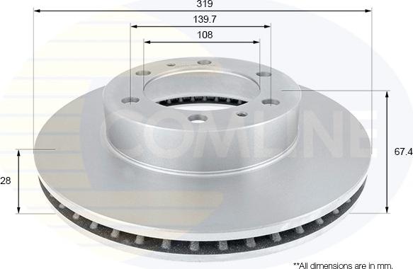 Comline ADC2508V - Тормозной диск unicars.by