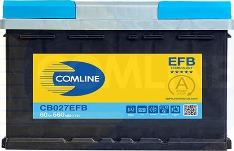 Comline CB027EFB - Стартерная аккумуляторная батарея, АКБ unicars.by