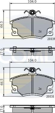 Comline CBP4137 - Тормозные колодки, дисковые, комплект unicars.by