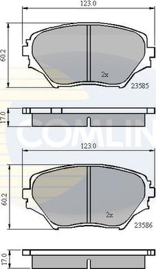 Comline CBP0944 - Тормозные колодки, дисковые, комплект unicars.by