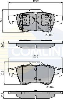 Comline CBP0946 - Тормозные колодки, дисковые, комплект unicars.by