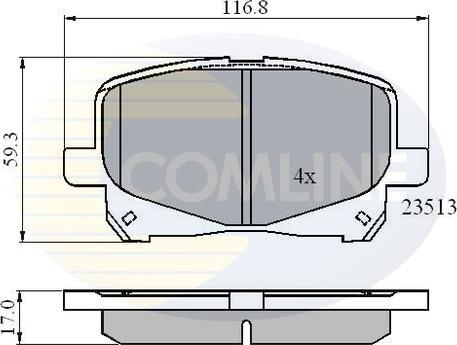 Comline CBP0904 - Тормозные колодки, дисковые, комплект unicars.by