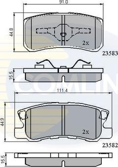 Comline CBP0905 - Тормозные колодки, дисковые, комплект unicars.by