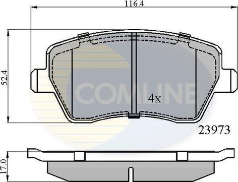 Comline CBP0984 - Тормозные колодки, дисковые, комплект unicars.by