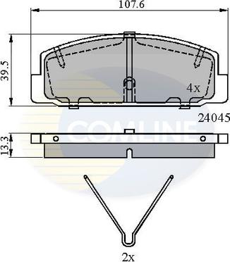 Comline CBP0986 - Тормозные колодки, дисковые, комплект unicars.by