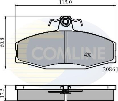 Comline CBP0928 - Тормозные колодки, дисковые, комплект unicars.by