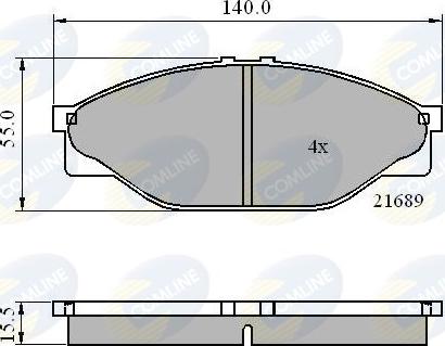 Comline CBP0440 - Тормозные колодки, дисковые, комплект unicars.by