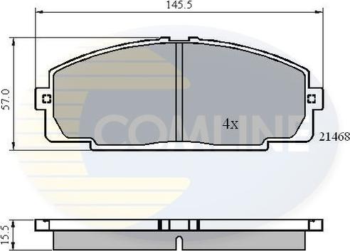 Comline CBP0459 - Тормозные колодки, дисковые, комплект unicars.by