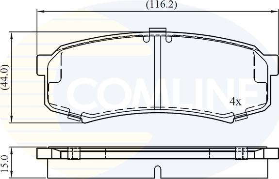 Comline CBP0404 - Тормозные колодки, дисковые, комплект unicars.by