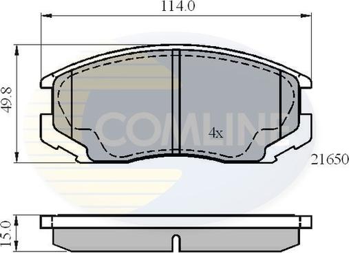 Comline CBP0415 - Тормозные колодки, дисковые, комплект unicars.by