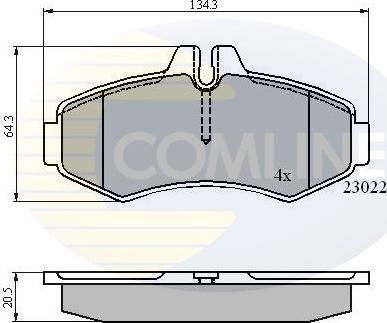 Comline CBP0480 - Тормозные колодки, дисковые, комплект unicars.by