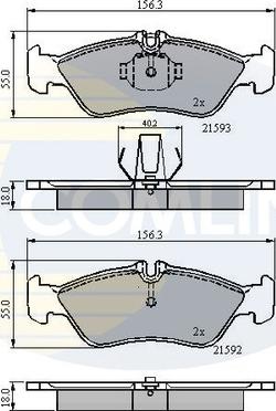 Comline CBP0478 - Тормозные колодки, дисковые, комплект unicars.by