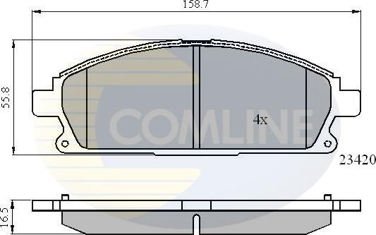 Comline CBP0591 - Тормозные колодки, дисковые, комплект unicars.by