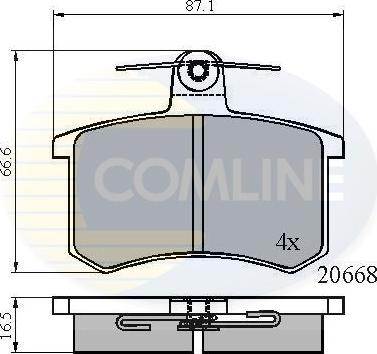 Comline CBP0558 - Тормозные колодки, дисковые, комплект unicars.by