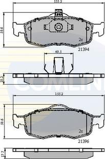 Comline CBP0514 - Тормозные колодки, дисковые, комплект unicars.by