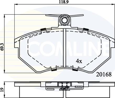 Comline CBP0511 - Тормозные колодки, дисковые, комплект unicars.by