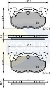 Comline CBP0522 - Тормозные колодки, дисковые, комплект unicars.by