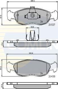 Comline CBP0570 - Тормозные колодки, дисковые, комплект unicars.by