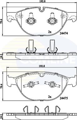 Comline CBP06093 - Тормозные колодки, дисковые, комплект unicars.by