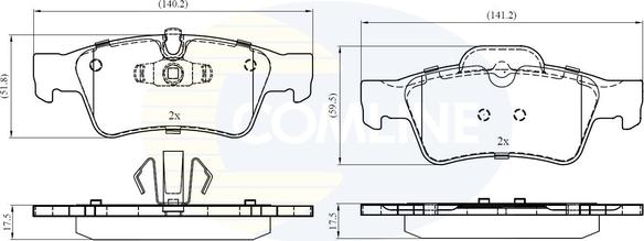 Comline CBP06059 - Тормозные колодки, дисковые, комплект unicars.by