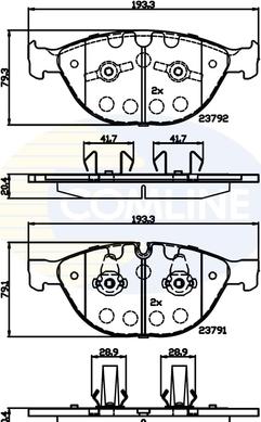 Comline CBP06000 - Тормозные колодки, дисковые, комплект unicars.by