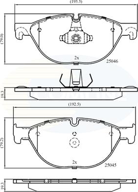 Comline CBP06017 - Тормозные колодки, дисковые, комплект unicars.by