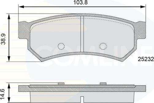 Comline CBP06100 - Тормозные колодки, дисковые, комплект unicars.by