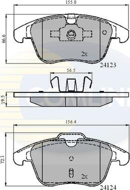 Comline CBP01591 - Тормозные колодки, дисковые, комплект unicars.by