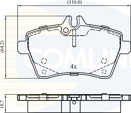 Comline CBP01592 - Тормозные колодки, дисковые, комплект unicars.by