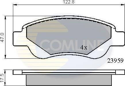 Comline CBP01552 - Тормозные колодки, дисковые, комплект unicars.by