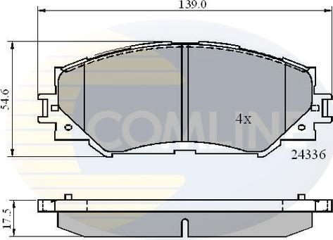 Comline CBP01515 - Тормозные колодки, дисковые, комплект unicars.by