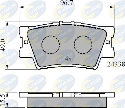 Comline CBP01581 - Тормозные колодки, дисковые, комплект unicars.by