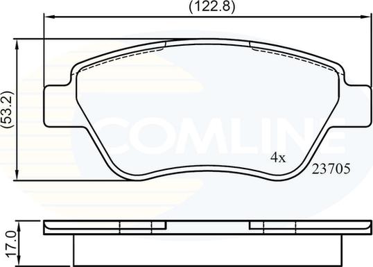 Comline CBP01535 - Тормозные колодки, дисковые, комплект unicars.by