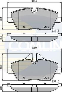 Comline CBP01531 - Тормозные колодки, дисковые, комплект unicars.by