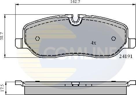 Comline CBP01533 - Тормозные колодки, дисковые, комплект unicars.by