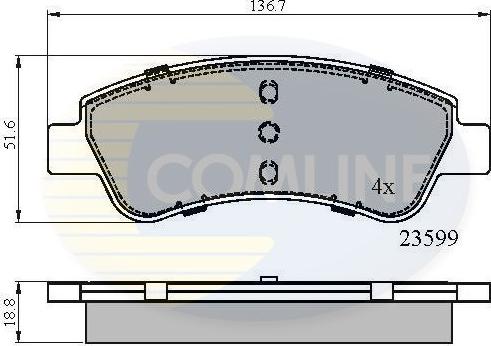 Comline CBP01525 - Тормозные колодки, дисковые, комплект unicars.by