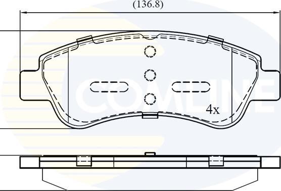 Comline CBP01525 - Тормозные колодки, дисковые, комплект unicars.by