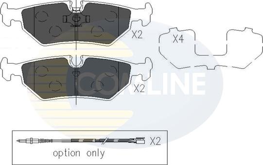 Comline CBP01527 - Тормозные колодки, дисковые, комплект unicars.by