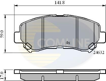 Comline CBP01577 - Тормозные колодки, дисковые, комплект unicars.by