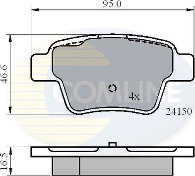 Comline CBP01658 - Тормозные колодки, дисковые, комплект unicars.by