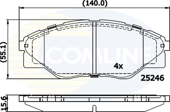 Comline CBP01660 - Тормозные колодки, дисковые, комплект unicars.by