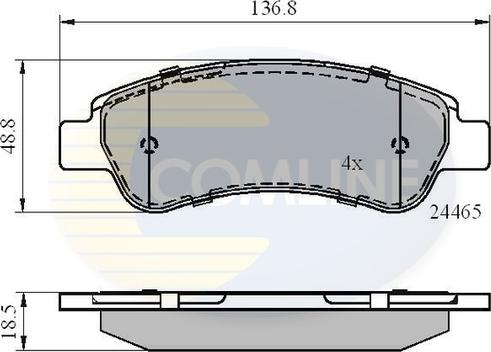 Comline CBP01604 - Тормозные колодки, дисковые, комплект unicars.by