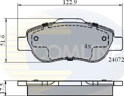 Comline CBP01600 - Тормозные колодки, дисковые, комплект unicars.by