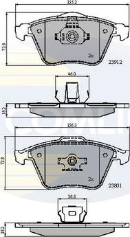 Comline CBP01607 - Тормозные колодки, дисковые, комплект unicars.by