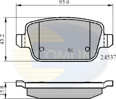 Comline CBP01610 - Тормозные колодки, дисковые, комплект unicars.by