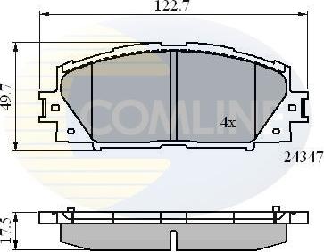 Comline CBP01612 - Тормозные колодки, дисковые, комплект unicars.by