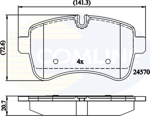 Comline CBP01617 - Тормозные колодки, дисковые, комплект unicars.by