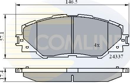 Comline CBP01625 - Тормозные колодки, дисковые, комплект unicars.by