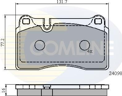 Comline CBP01626 - Тормозные колодки, дисковые, комплект unicars.by